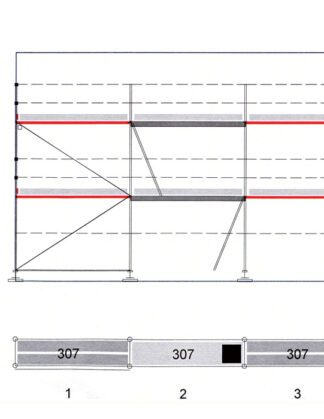 Fasádní lešení 0,73 m - 57,5 m2